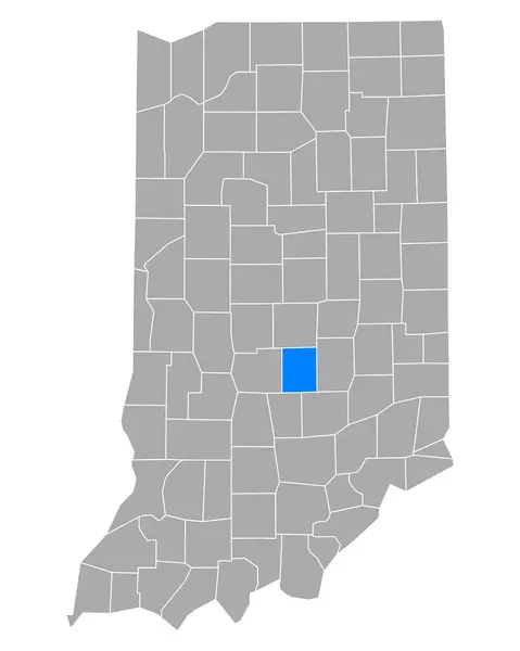 Carte Johnson Indiana — Image vectorielle