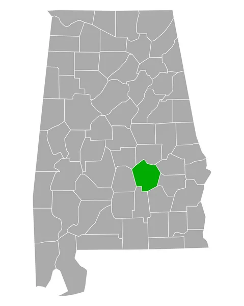 Mapa Montgomery Alabama — Vetor de Stock