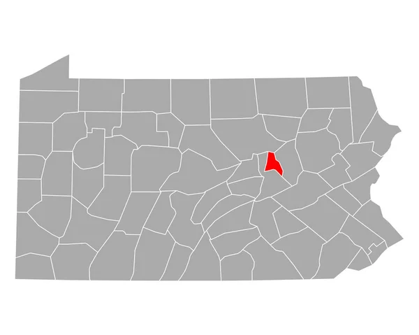 Kaart Van Montour Pennsylvania — Stockvector