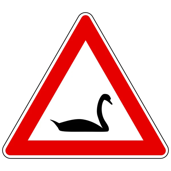 Cygne Signe Attention Comme Illustration Vectorielle — Image vectorielle