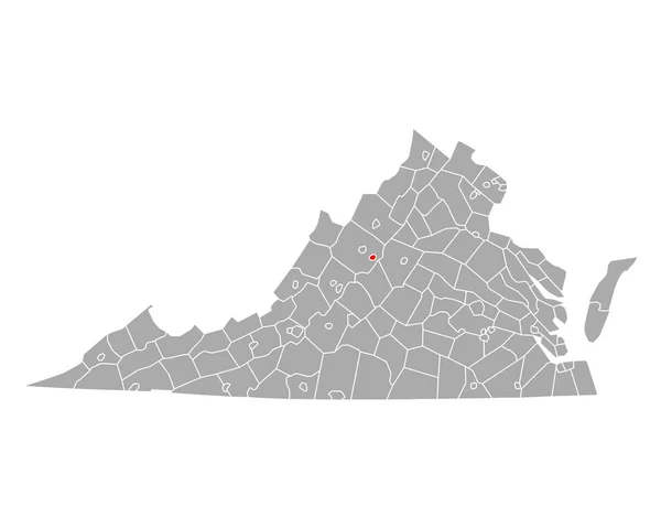 Mappa Waynesboro Virginia — Vettoriale Stock