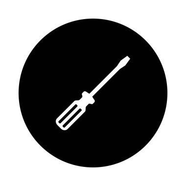 Vektör illüstrasyonu olarak tornavida ve daire