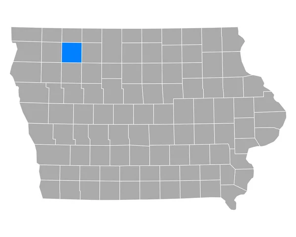 Carte Argile Iowa — Image vectorielle