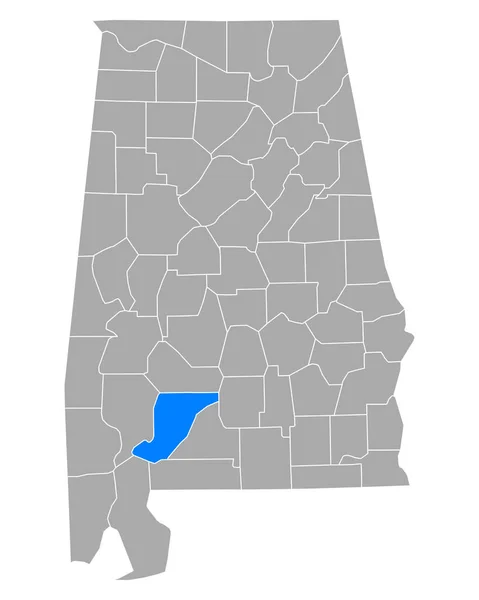 Mapa Monroe Alabama — Archivo Imágenes Vectoriales