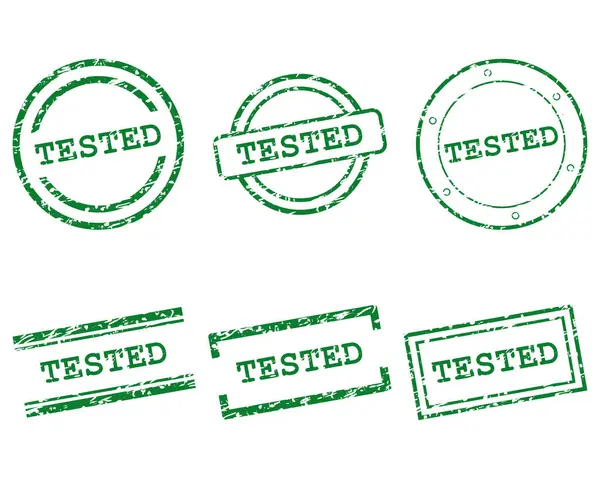 Vektör Illüstrasyonu Olarak Test Edilmiş Pullar — Stok Vektör