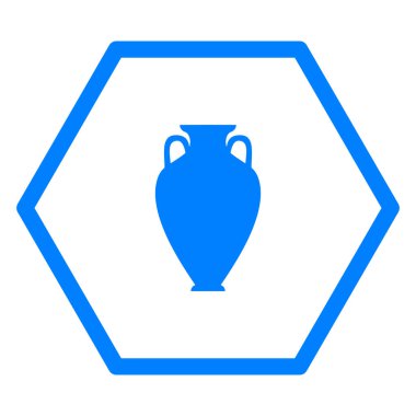 Vektör illüstrasyonu olarak amforo ve altıgen