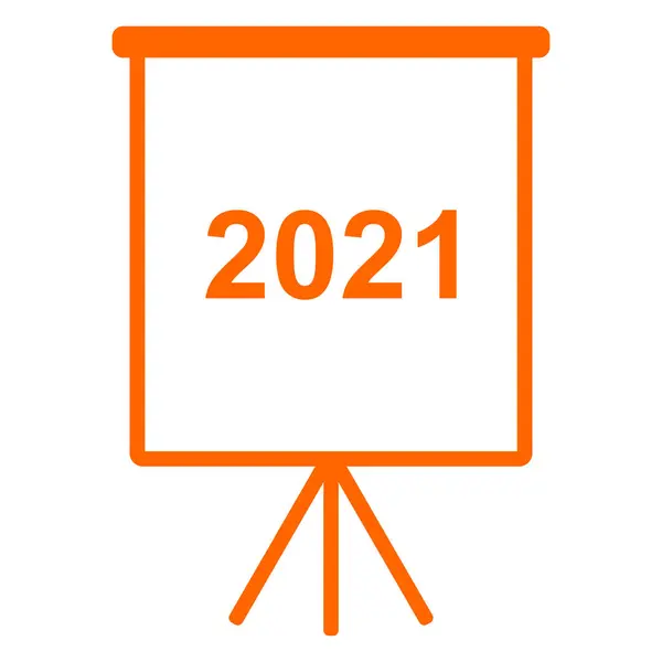 2021 Рік Фліпчарт Векторна Ілюстрація — стоковий вектор