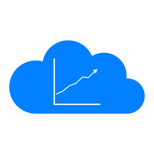 Gráfico Nube Como Ilustración Vectorial — Vector de stock