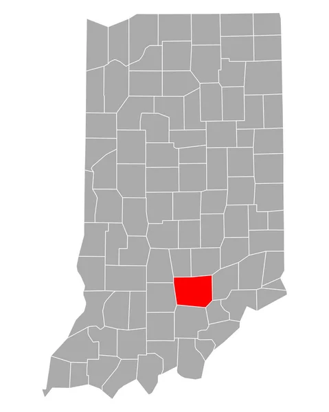 Mapa Jackson Indiana — Vector de stock