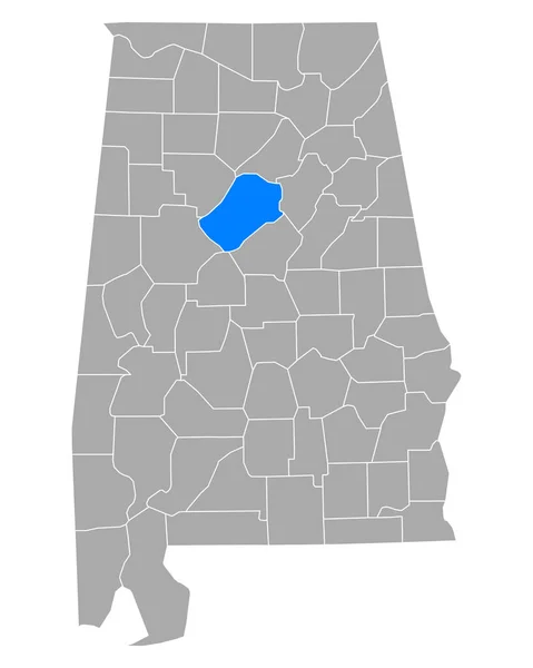アラバマ州のジェファーソン地図 — ストックベクタ