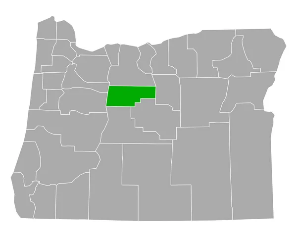 Oregon Daki Jefferson Haritası — Stok Vektör