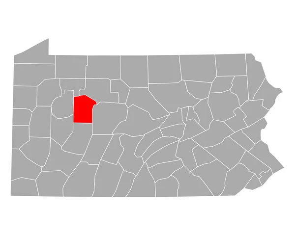 Mapa Jefferson Pennsylvania — Archivo Imágenes Vectoriales