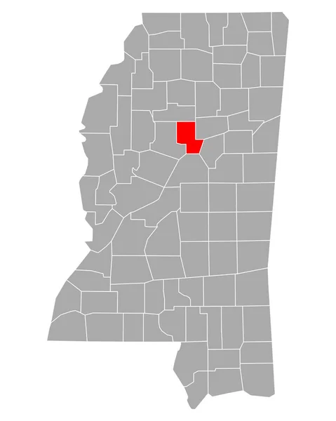 Térkép Montgomery Mississippi — Stock Vector