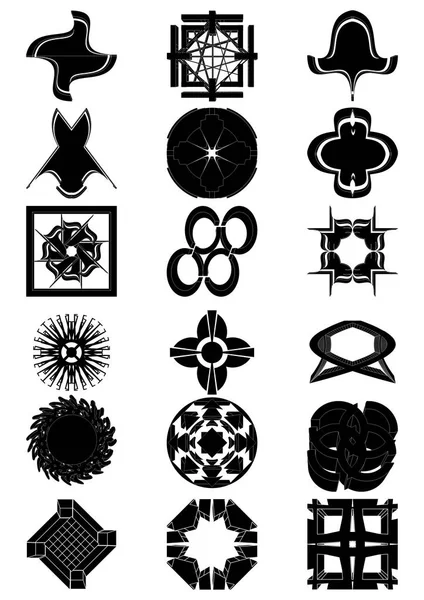 Exemples Emblèmes Contour Noir Avec Abricot Blanc Volume Sur Fond — Image vectorielle