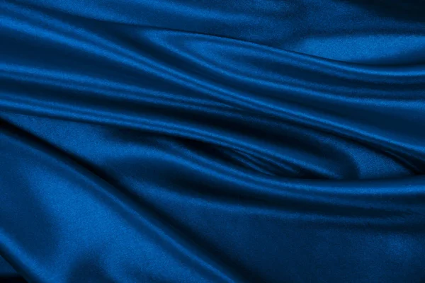 Suave Elegante Seda Azul Satén Textura Tela Lujo Puede Utilizar — Foto de Stock