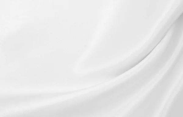 Seda Branca Elegante Lisa Textura Luxuosa Pano Cetim Podem Usar — Fotografia de Stock