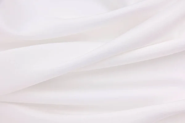 Gladde Elegante Witte Zijde Satijnen Luxe Doek Textuur Kan Worden — Stockfoto