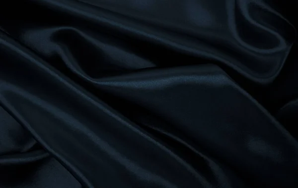 Smooth Elegant Black Silk Satin Texture Can Use Abstract Background — Stock Photo, Image