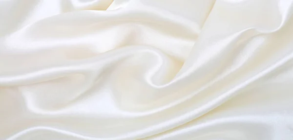 Smooth Elegant White Silk Satin Luxury Cloth Texture Can Use — Stock Photo, Image