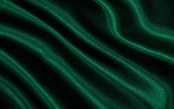 Suave Elegante Seda Verde Cetim Textura Pano Luxo Pode Usar — Fotografia de Stock