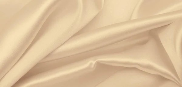 Pürüzsüz Altın Rengi Ipek Saten Kumaş Düğün Arka Planı Olarak — Stok fotoğraf