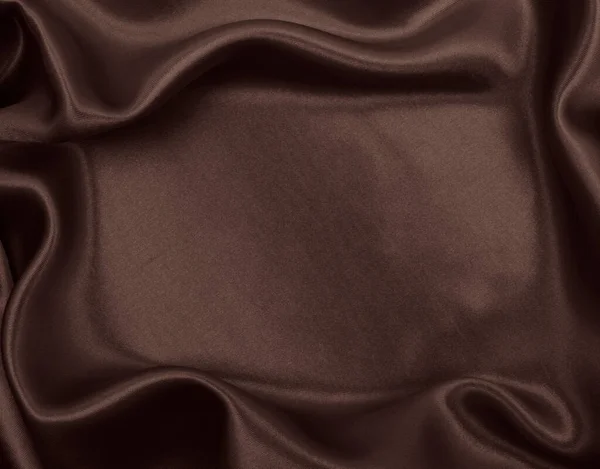 Λείο Κομψό Καφέ Μετάξι Σατέν Υφή Μπορεί Χρησιμοποιηθεί Αφηρημένο Φόντο — Φωτογραφία Αρχείου