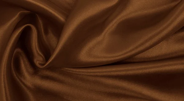 Hladké Elegantní Hnědé Hedvábí Nebo Saténová Textura Může Použít Jako — Stock fotografie