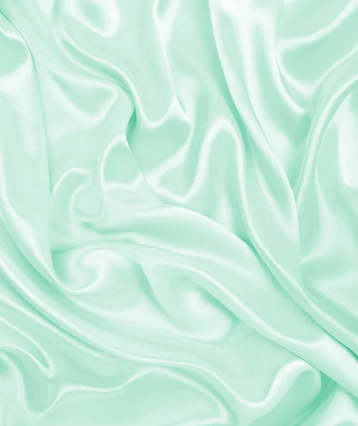 Gladde Elegante Groene Zijde Satijn Luxe Doek Textuur Kan Gebruiken — Stockfoto