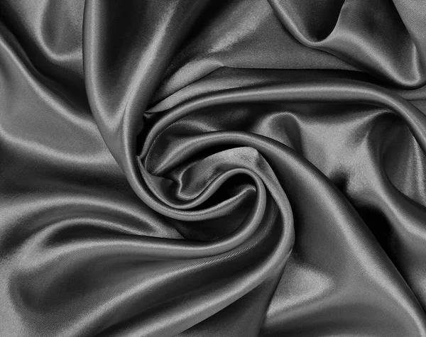 滑らかなエレガントなダークグレーのシルクやサテンのテクスチャは 抽象的な背景として使用することができます 豪華な背景デザイン — ストック写真