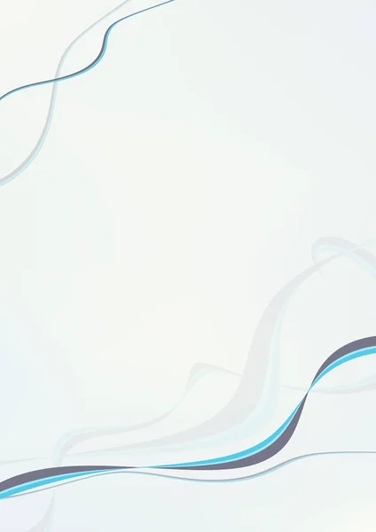 Modèle Abstrait Page Avec Des Lignes Ondulées Bleu Turquoise Endroit — Image vectorielle