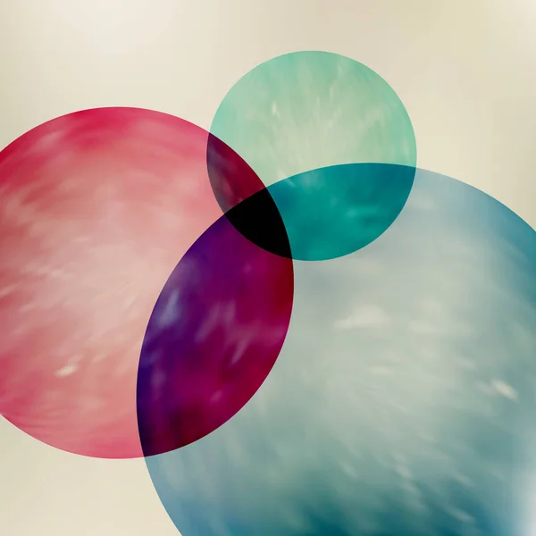 Modèle Abstrait Avec Superposition Cercles Translucides Multicolores Modèle Graphique Vectoriel — Image vectorielle