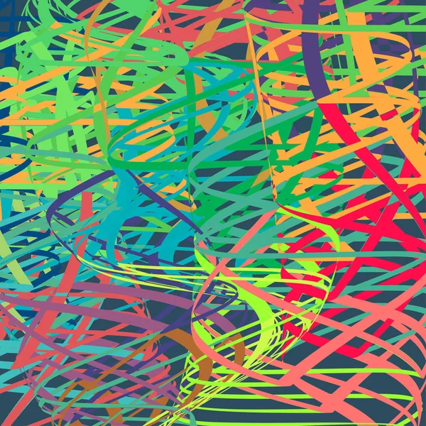 Абстрактный Красочный Фон Волнистыми Цветовыми Линиями Векторный Рисунок — стоковый вектор