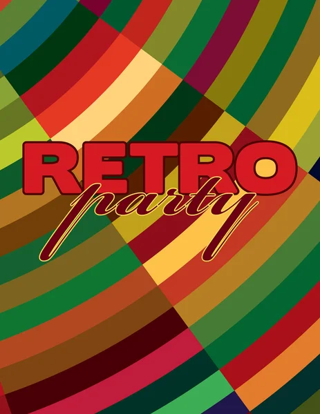 Barevné Pozadí Abstraktní Retro Party Flyer Grafické Rozložení Svislý Vektor — Stockový vektor
