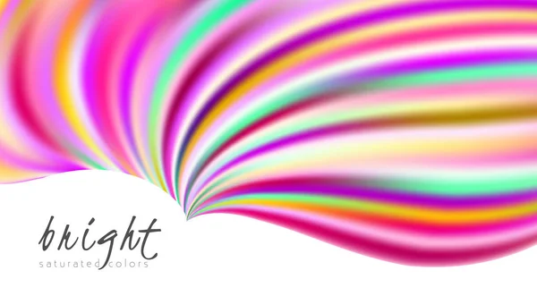 Plantilla multicolor brillante con vibrante forma ondulada colorida — Vector de stock