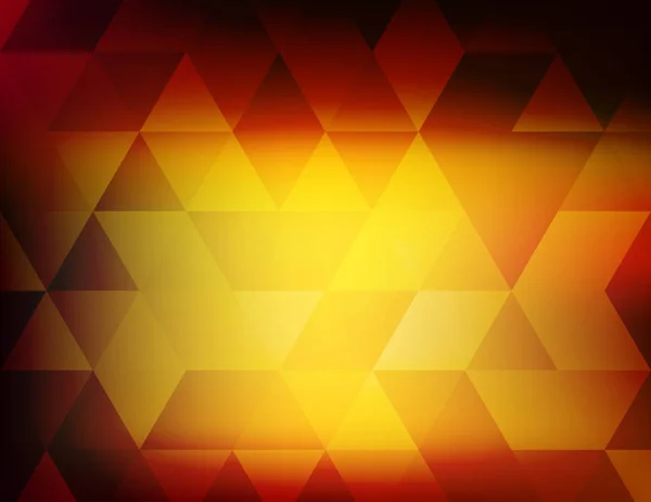 Dark red and yellow pattern with triangles. Vector — Stock Vector