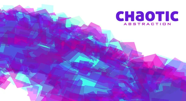 Blauwe violette chaotische abstractie op een wit. Geometrische vector gra — Stockvector