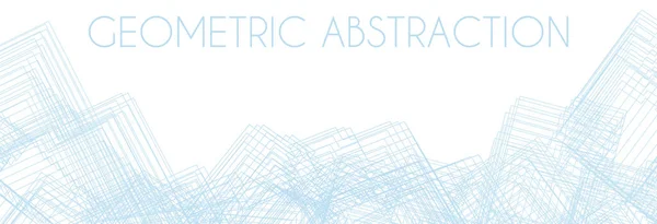 Abstração Geométrica Azul Pálido Sutil Sobre Fundo Branco Gráficos Vetoriais —  Vetores de Stock
