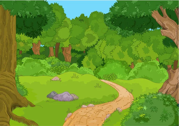 Vector Illustratie Van Fairy Green Forest — Stockvector