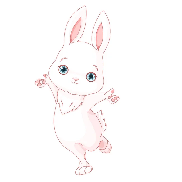 Vector Illustratie Van Schattige Bunny Wit Rechtenvrije Stockillustraties