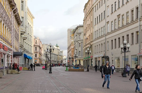 Moskva, Rusko - 17. října 2017: Arbat pěší ulice, — Stock fotografie