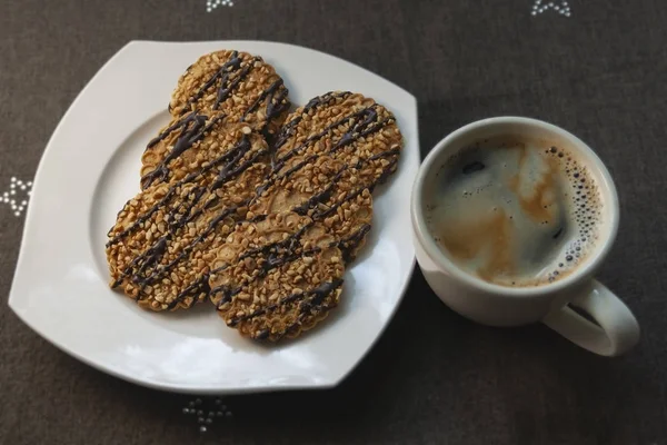 Coffee with cookies — Stock Photo, Image