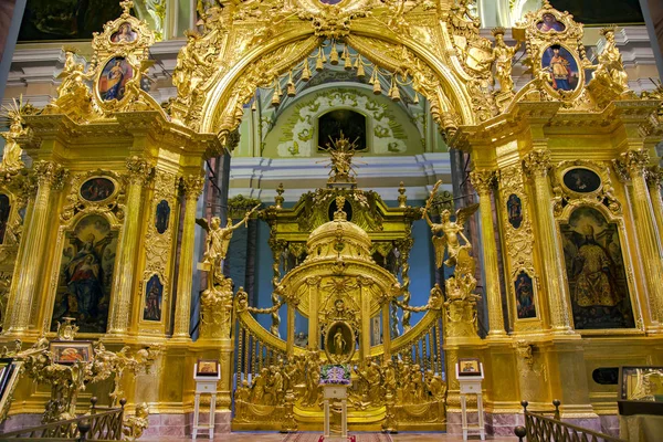Ryssland Sankt Petersburg September 2015 Interiören Sankt Peters Och Paulkatedralen — Stockfoto