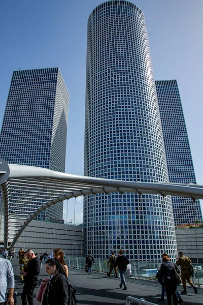 Israel Tel Aviv February 2018 Azrieli Center Complex Skyscrapers Tel — Stock Photo, Image