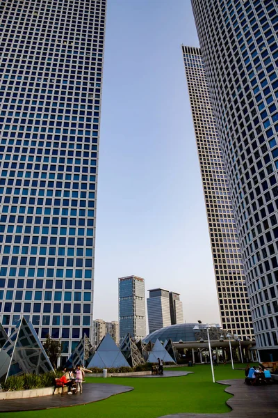 Israel Tel Aviv Február 2018 Azrieli Center Felhőkarcolók Komplexuma Tel — Stock Fotó