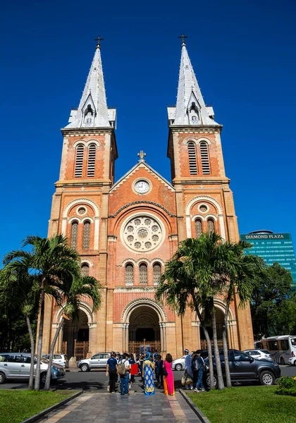 Asia Vietnam Hochiminh Noviembre 2014 Basílica Nuestra Señora Inmaculada Concepción — Foto de Stock