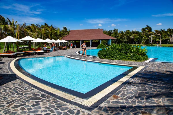 Vietnam Mui November 2013 Relaxing Swimming Pool Cool Water Mui — Stock Photo, Image