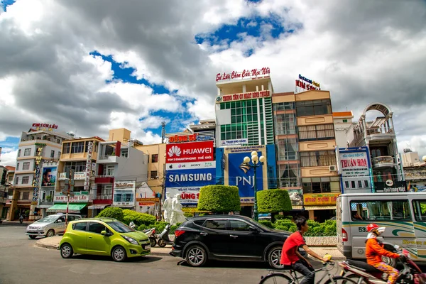 Ásia Vietnã Phan Thiet Novembro 2014 Vista Rua Sobre Phan — Fotografia de Stock