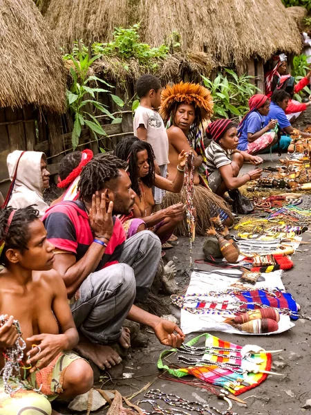 Indonesia Papua Nueva Guinea Wamena Irian Jaya Agosto 2019 Los —  Fotos de Stock