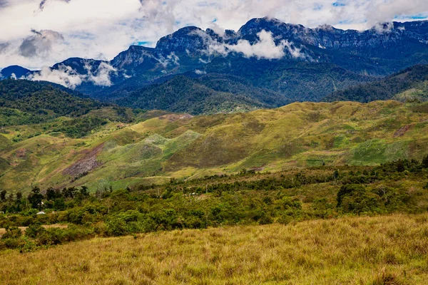 Baliem Valley 인도네시아의 뉴기니에 크레스트 기슭에 산골짜기이다 중심지는와 시이다 — 스톡 사진