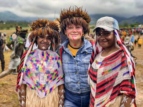 Indonesia Papua New Guinea Wamena Irian Jaya August 2018 在巴布亚新几内亚瓦利斯的Baliem — 图库照片